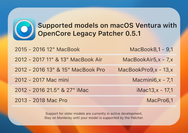 OpenCore Legacy Patcher For MacOS Ventura – MacMeUp
